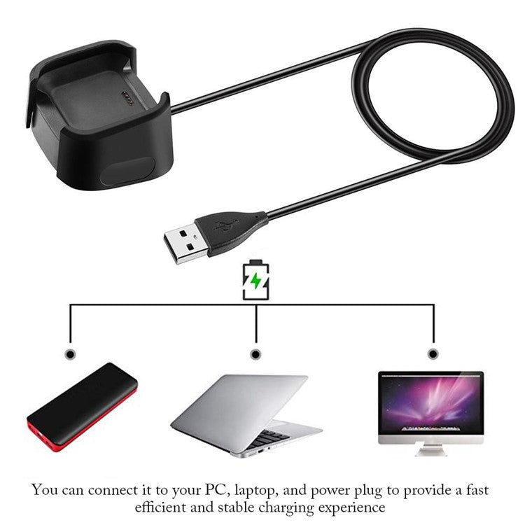 Portable Smart Watch Charger USB Plug Magnetic Charging Base Dock for Fitbit Versa 2