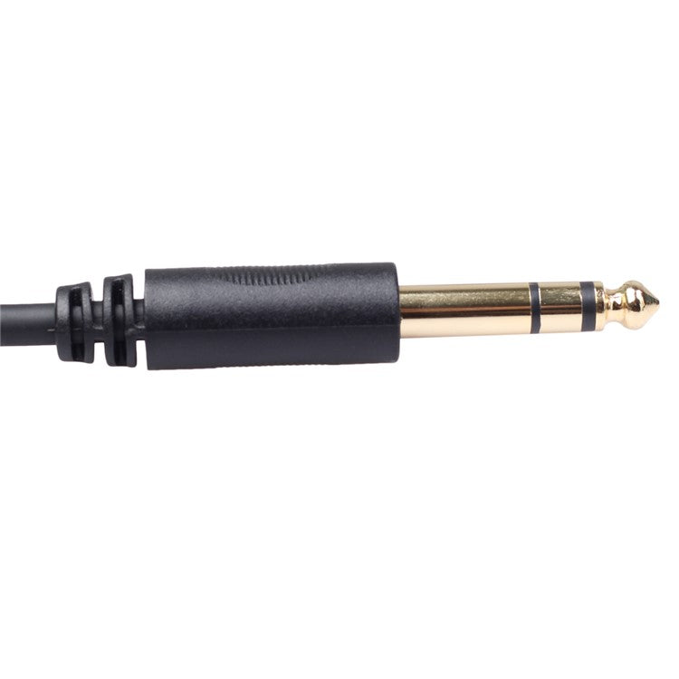 Stereo 6.35mm Extension Audio Cable 1 Male to 2 Female Headphone Headset Splitter 20cm
