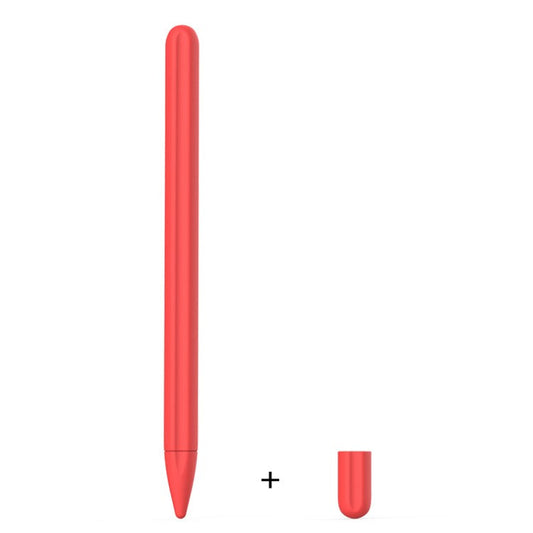 Silicone Stylus Pen Cover Protector Case with Cap for Huawei M-Pen lite - Red