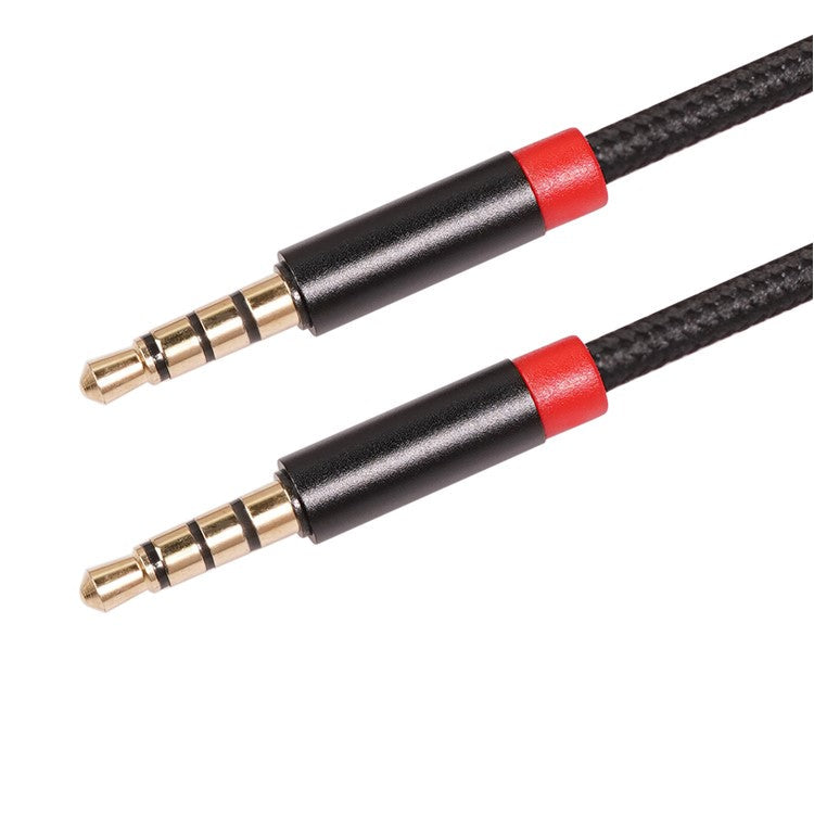 1M 3.5 mm Male to Male 4-Conductor Auxiliary Stereo Aux Cable