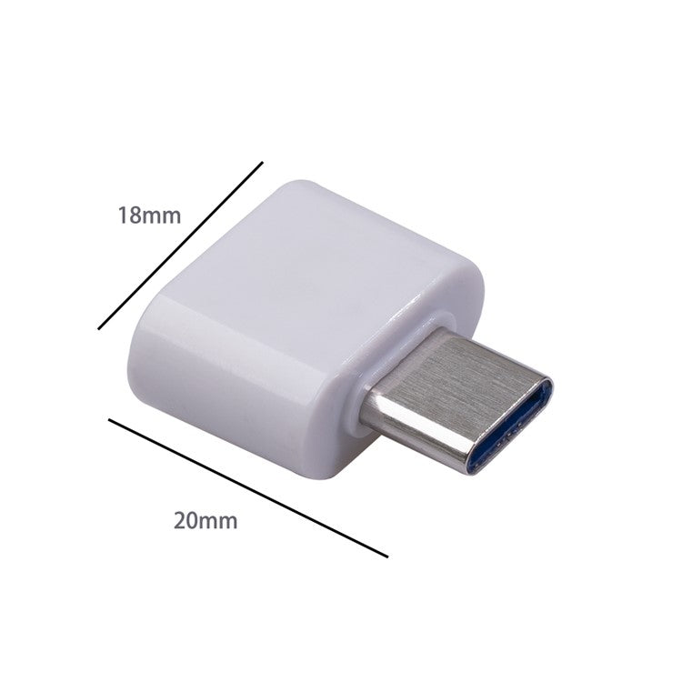 1344T Type C OTG USB 3.1 to USB 2.0 Adapter Connector High Speed Cell Phone Converter for Samsung Hauwei - Black