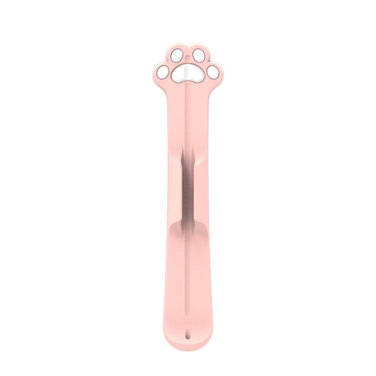 Love Mei Magnetic Attach Design Strong Adhesive Liquid Silicone Pencil Holder Sticker for Apple Pencil 1st / 2nd Generation - Pink Cat's Paw