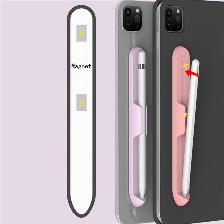 Love Mei Magnetic Liquid Silicone Pencil Case Holder Sticker Apple Pencil Pocket Sleeve for Apple Pencil 1st / 2nd - Pink