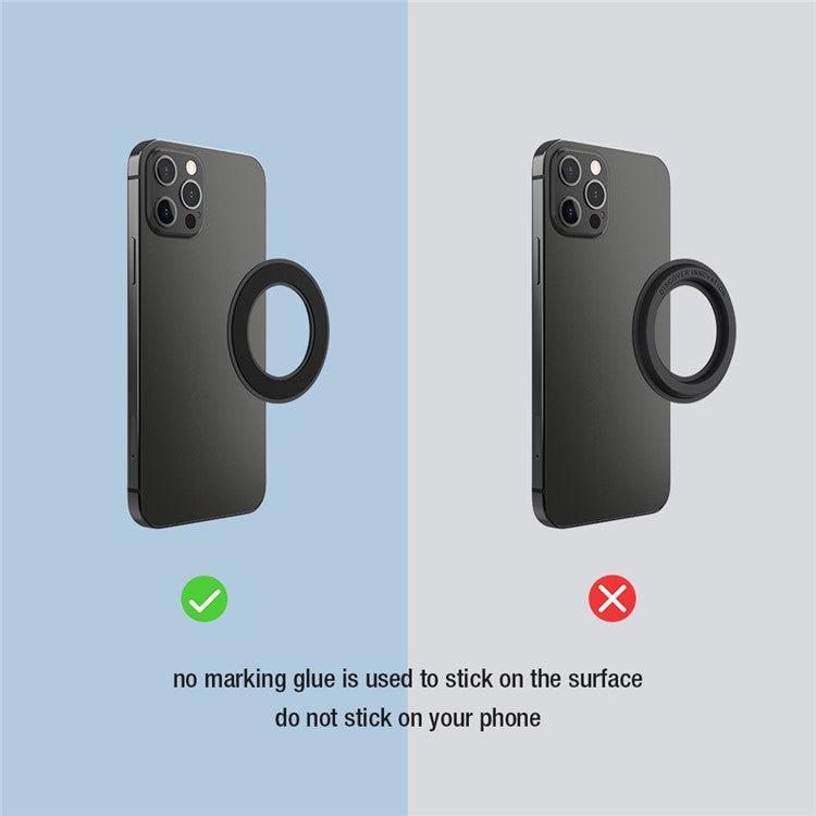 NILLKIN Multi-Color Strong Magnet SnapHold Magnetic Sticker for Smartphones Compatible with MagSafe - Black