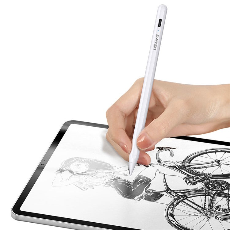 USAMS US-ZB223 Active Stylus Pen for iPad 2018-2021 Sensitivity Capacitive Palm Rejection Drawing Writing Tablet Pen