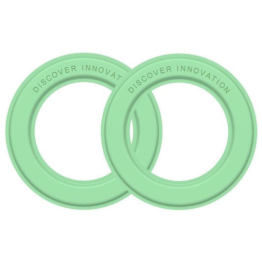 NILLKIN 2Pcs Universal Mobile Phone Round Magnetic Sticker Rings for Magsafe Wireless Charger - Green