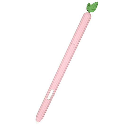Vegetables Style Silicone Sleeve Case for Samsung Galaxy Tab S6 Lite/S6 Lite (2022), Pen Holder Protective Skin Cover - Pink