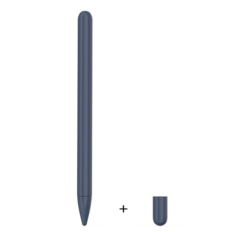 For Huawei M-Pencil 1st Generation Silicone Stylus Pen Cover Holder Anti-Slip Pen Sleeve with Protective Nib Cover - Midnight Blue