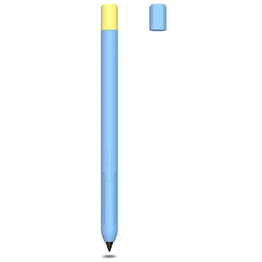 For Xiaomi Inspired Stylus Anti-Slip Case Liquid Silicone Holder Sleeve Skin Cover with Pen Cap - Sky Blue