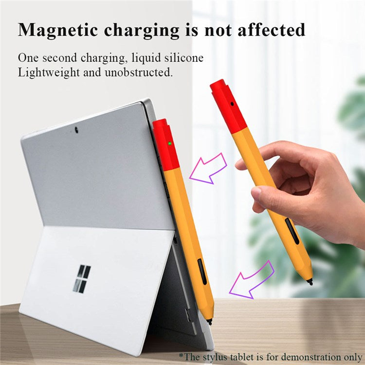 For Microsoft Surface Pen Liquid Silicone Protective Pencil Case Dust Proof Wrap Cover Sleeve - Green