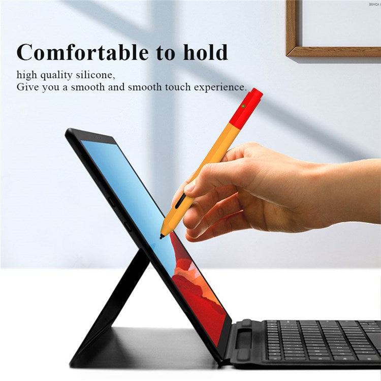 For Microsoft Surface Pen Liquid Silicone Protective Pencil Case Dust Proof Wrap Cover Sleeve - Sky Blue