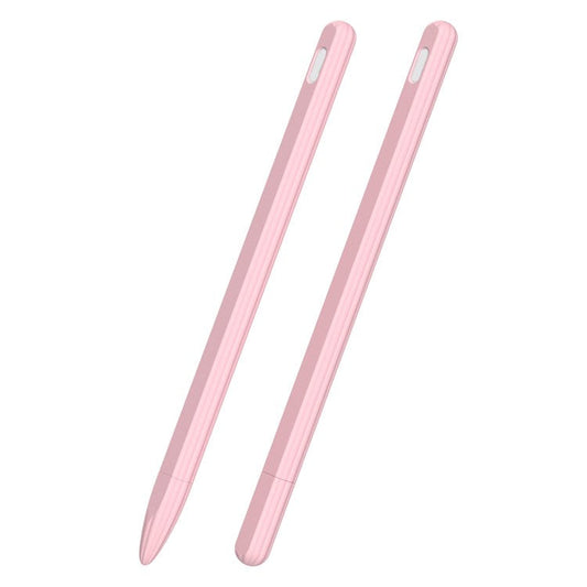For Apple Pencil Pro / Pencil (2nd Generation) Anti-Slip Liquid Silicone Stylus Pen Sleeve Stylus Pen Cover - Pink