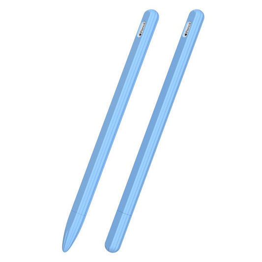 For Apple Pencil Pro / Pencil (2nd Generation) Anti-Slip Liquid Silicone Stylus Pen Sleeve Stylus Pen Cover - Sky Blue