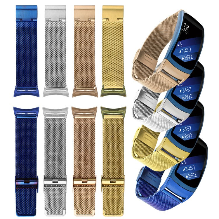 Mesh Stainless Steel Wrist Watch Strap for Samsung Gear Fit 2 SM-R360 - Silver Color