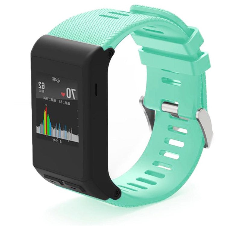 Soft Silicone Sport Style Replacement Watch Band for Garmin Vivoactive HR - Cyan