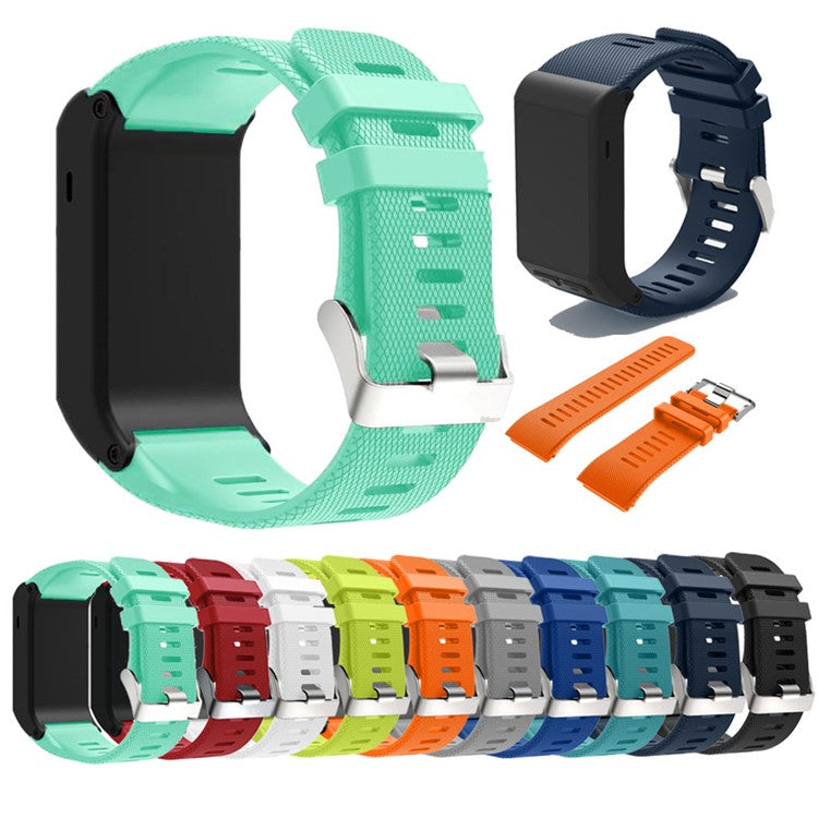 Soft Silicone Sport Style Replacement Watch Band for Garmin Vivoactive HR - Cyan