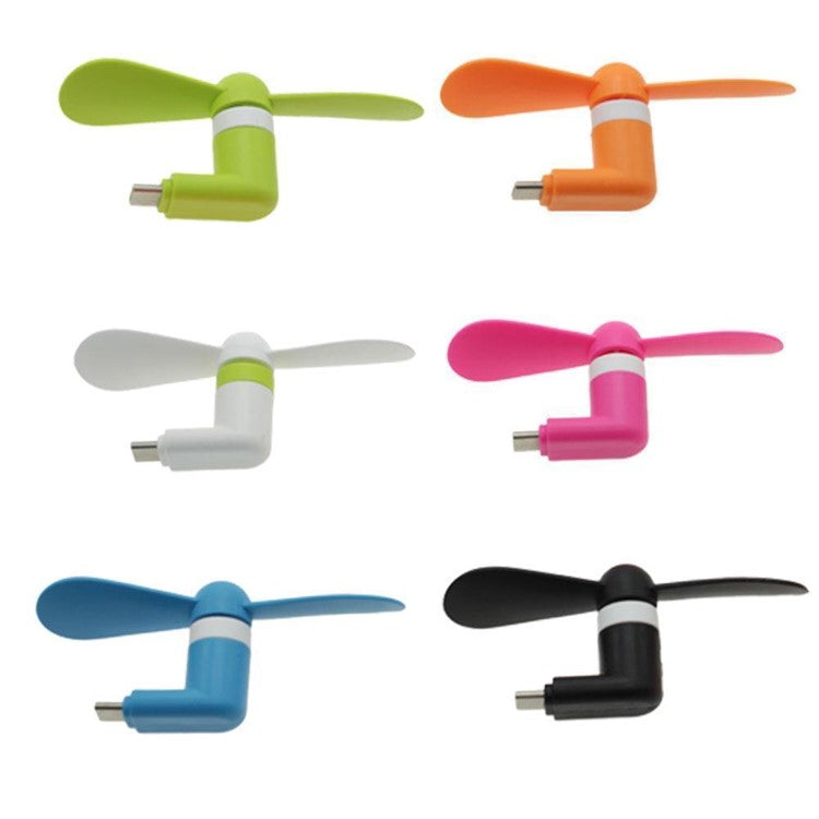 Mini Portable OTG USB 3.1 Type C Cooling Fan Two Blades for Samsung Galaxy S8/LG G6 Etc. - Rose