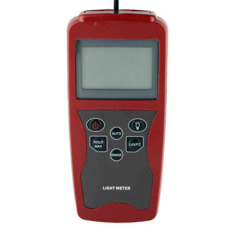 Digital Light Meter, Measuring Range: 1-200000 Lux (Scarlet Red)
