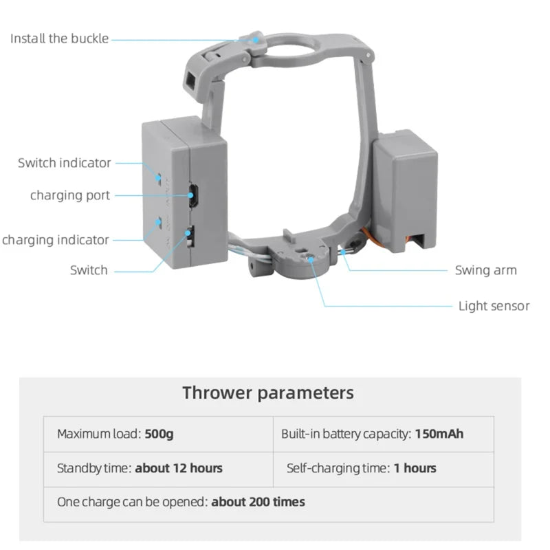 Uniqkart For EWB9199 For DJI Mavic Air 2/2S Release Device Airdrop System Payload Transport for Fishing, Wedding, Easter, Birthday Party, Family Reunion