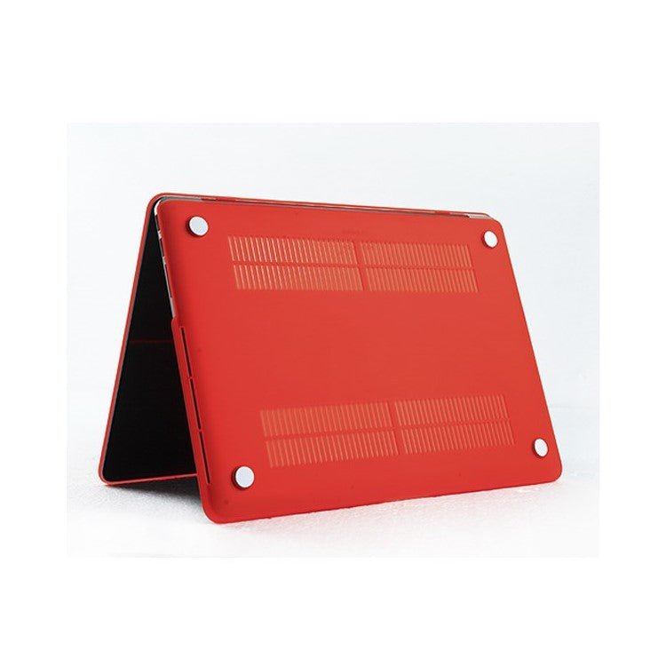 ENKAY HAT PRINCE Matte PC Full Body Cover + Keyboard Film + Anti-dust Plugs for MacBook Pro 13.3" Retina A1425 - Red