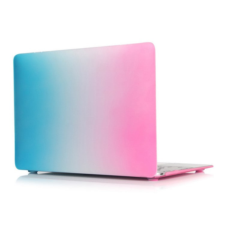 Fashion Rainbow Hard Protective Cover for MacBook 12-inch with Retina Display(2015) - Rose / Blue