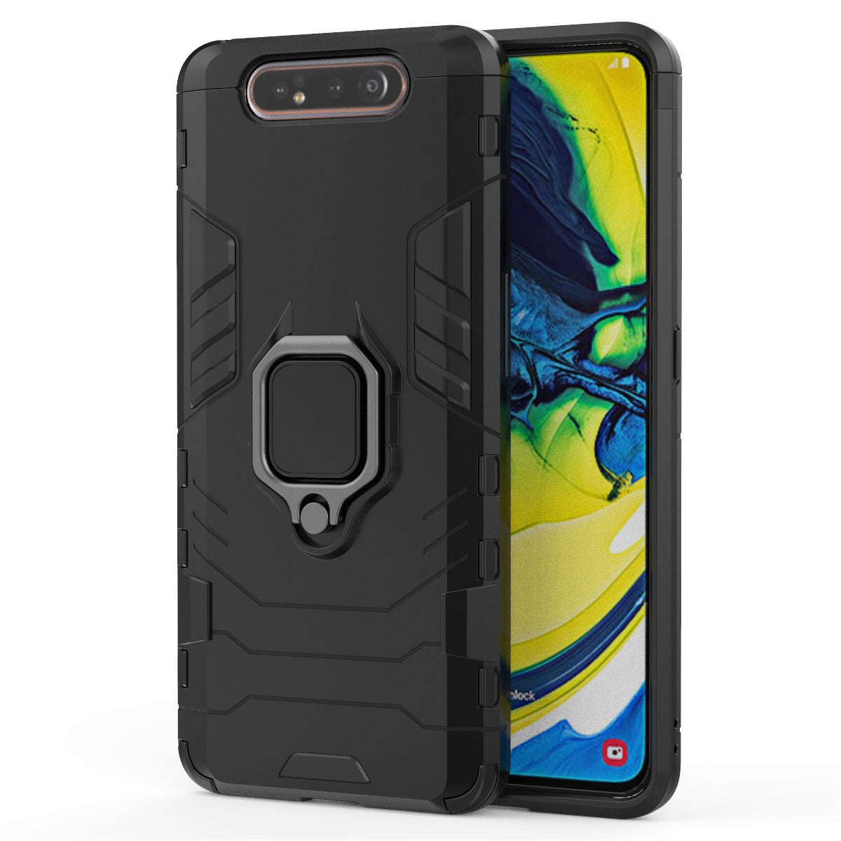 TPU Kickstand Phone Case for Samsung Galaxy A80 4G / A90 4G - Black