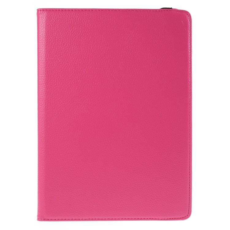 For Samsung Galaxy Tab A 9.7 T550 T555 Lychee Litchi Leather Cover with Rotary Stand - Rose