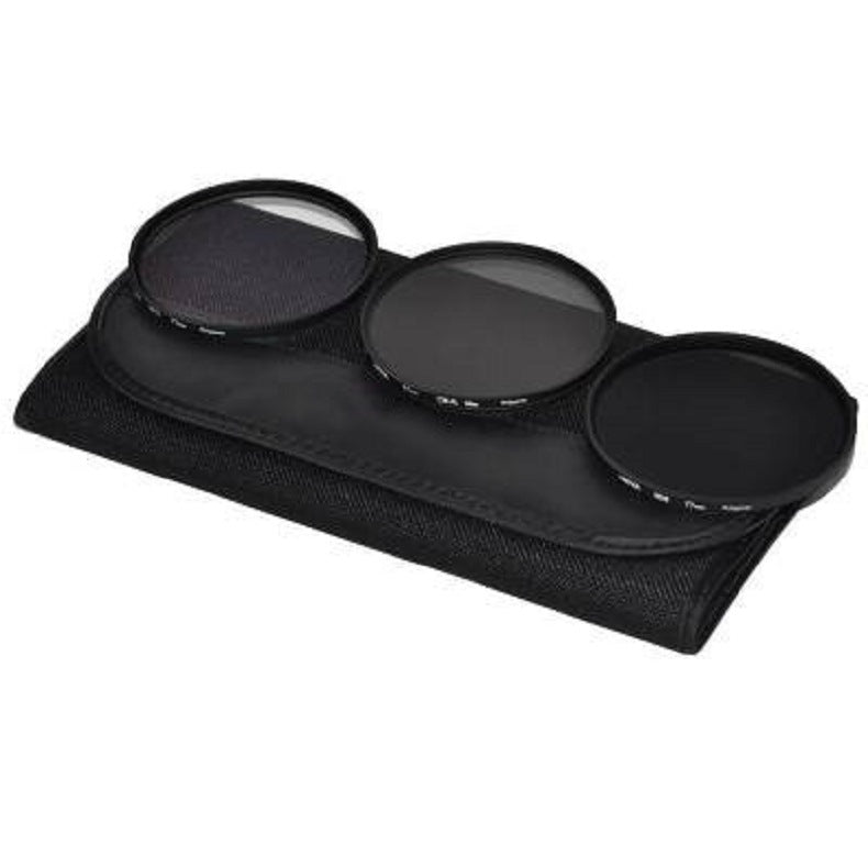 77mm UV+CPL+ND8 Circular Filter Kit Circular Polarizer Filter ND8 Neutral Density Filter with Bag for Nikon Ca150n Pentax Sony DSLR Camera