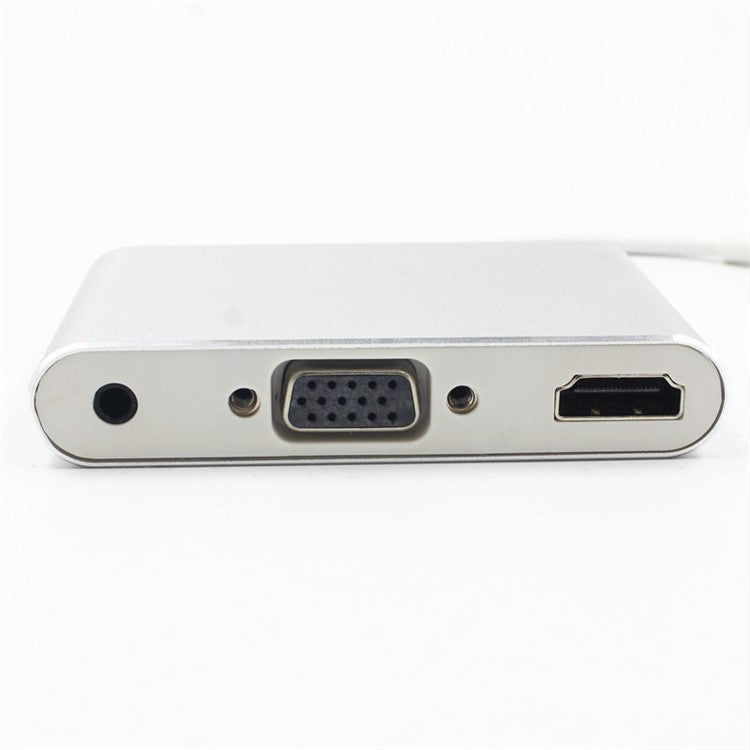 Lightning 8pin to HDMI + VGA + Audio + Micro USB Power Port Adapter Converter with USB Cable for iPhone/iPad