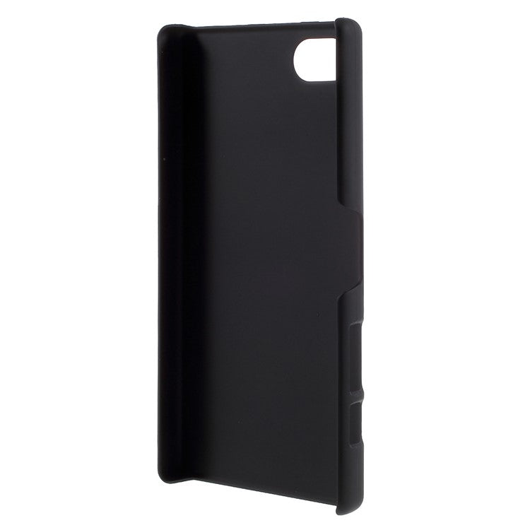 Rubberized PC Back Hard Cover Case for Sony Xperia Z5 Compact - Black