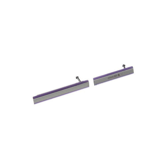 2 PCS / Set OEM Card Cap Set for Sony Xperia Z2 D6503 - Purple