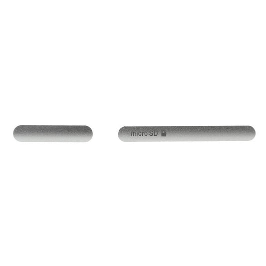 OEM Micro SD SIM Card Slots & USB Charging Port Anti-dust Plugs for Sony Xperia Z3 D6603 D6643 D6653 D6616 - Silver Color