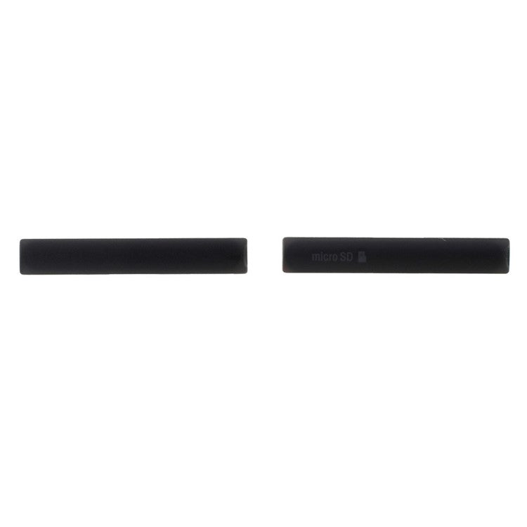 OEM Micro SD SIM Slots & USB Charging Port Anti-dust Cap for Sony Xperia Z3 Compact D5803 D5833 - Black