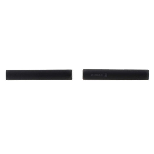 OEM Micro SD SIM Slots & USB Charging Port Anti-dust Cap for Sony Xperia Z3 Compact D5803 D5833 - Black