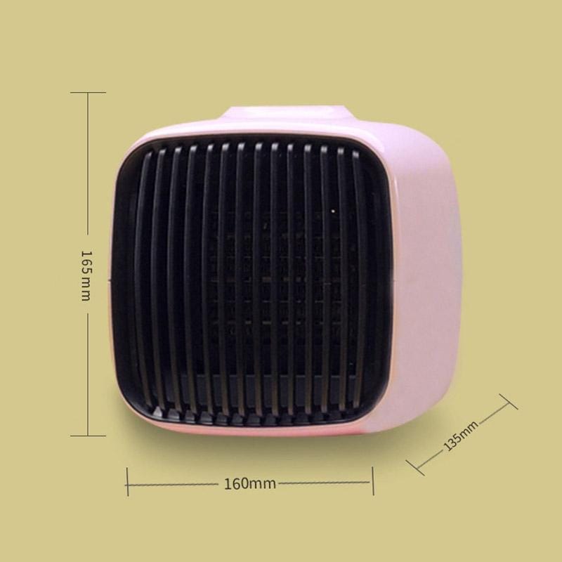 Home Dormitory Mini Desktop Portable Heater CN Plug (White)