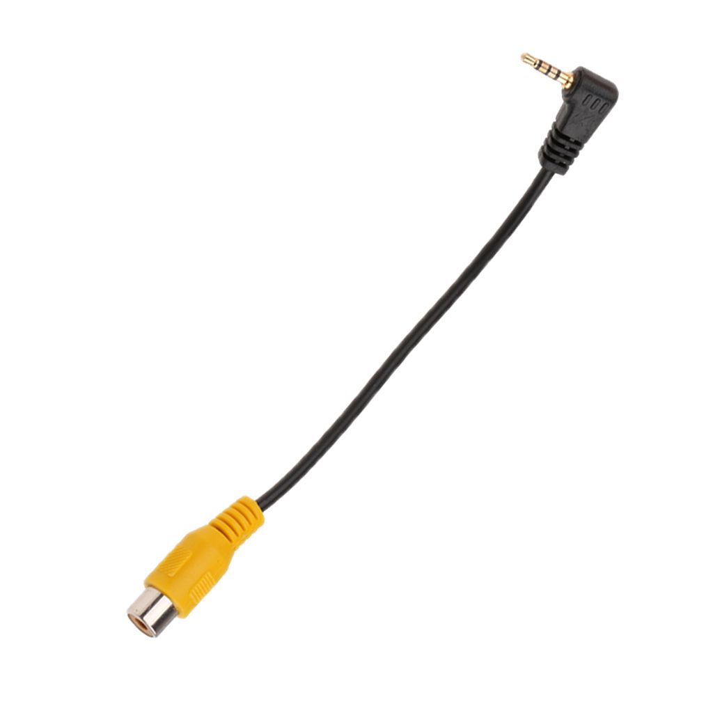 2.5mm Stereo Male Plug to 1 RCA Female Jack Video Adapter Converter Cable