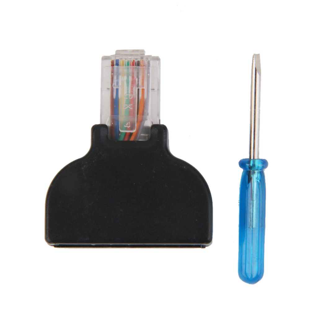 RJ45 Male Plug to AV 8 Pin Screw Terminal Adapter Block ADAPTER Converter