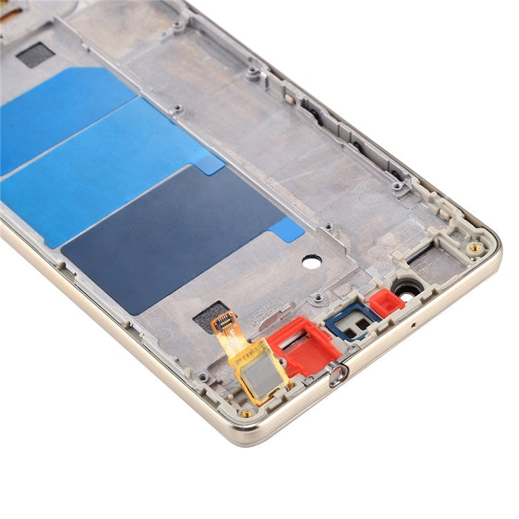 LCD Screen and Digitizer Assembly with Front Housing Part for Huawei Ascend P8 Lite - Gold