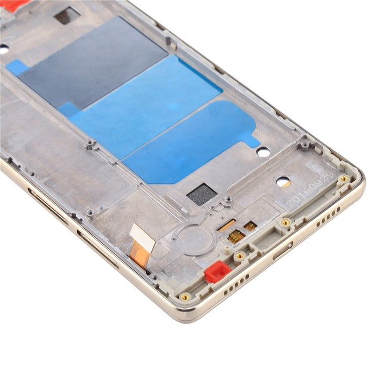 LCD Screen and Digitizer Assembly with Front Housing Part for Huawei Ascend P8 Lite - Gold