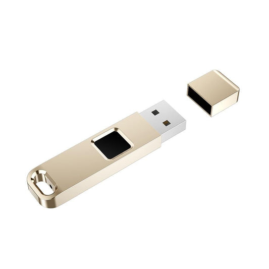 JEDX-P1S High Speed USB 2.0 Transmission Metal 32GB Fingerprint Encryption USB Disk