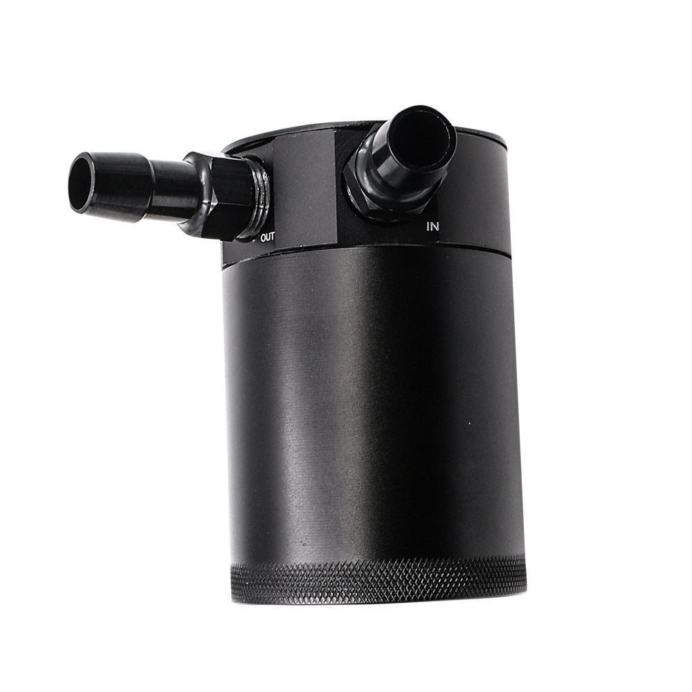 Baffled Aluminum 2-Port Oil Catch Can Tank Air Oil