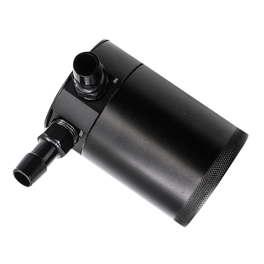 Baffled Aluminum 2-Port Oil Catch Can Tank Air Oil