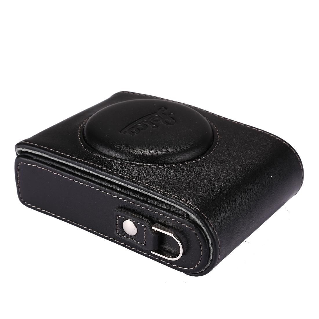 Full Body Camera PU Leather Case Bag with Strap for Leica C / Panasonic LF1 (Black)