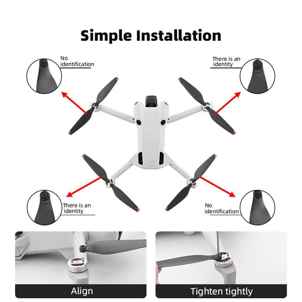 Uniqkart ForBRDRC 2Pair For DJI Mini 4 Pro Propellers RC Drone Spare Blade Replacement Parts