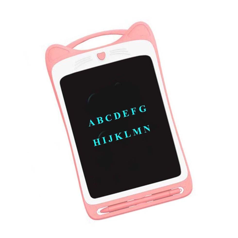 Children LCD Drawing Board Handwriting Board Light Energy Electronic Small Blackboard, Size:12 inch Monochrome Highlight (Pink)