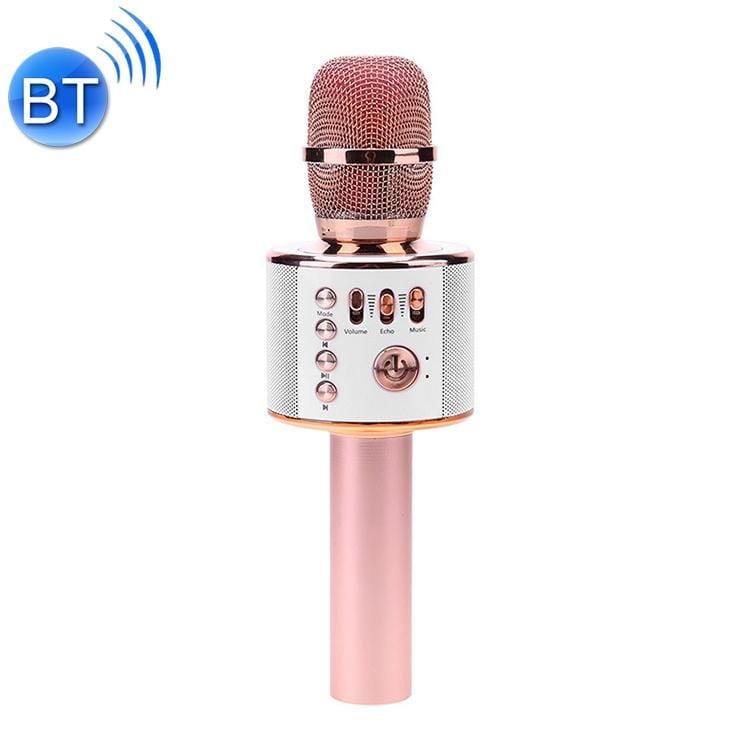 GK38 Live Karaoke Microphone Wireless Bluetooth Microphone, Support TF Card (Rose Gold)
