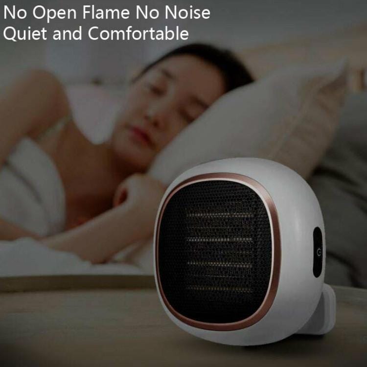 Touch Home Desktop Small Sun Wall-Mounted Heating Fan Mini Electric Heater, CN Plug (White)