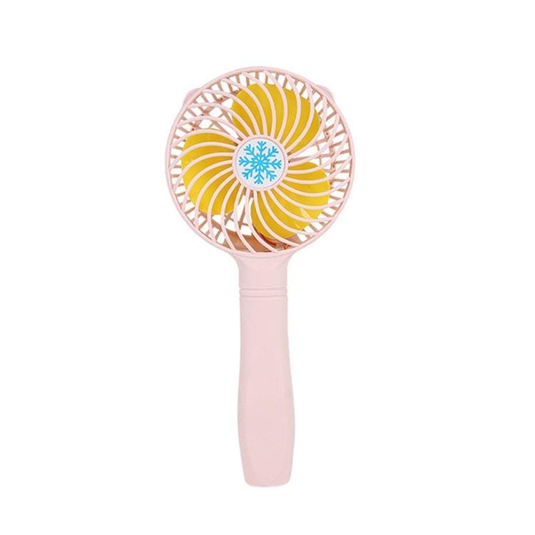USB Mute Rechargeable Handheld Dormitory Desktop Portable Student Small Electric Fan (Pink)