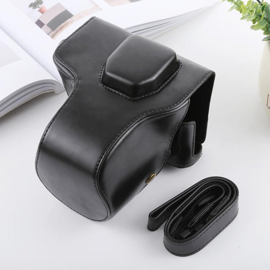 Full Body Camera PU Leather Case Bag with Strap for FUJIFILM X-T3 (Black)