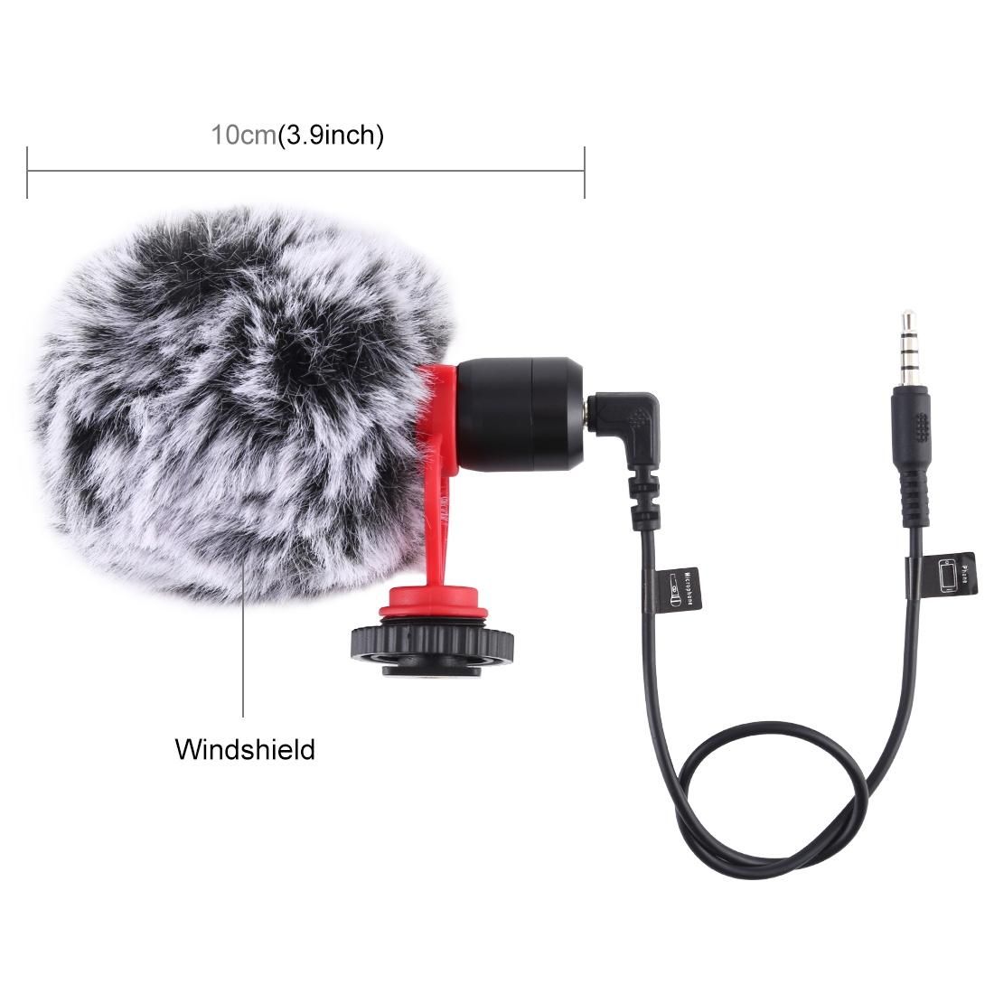 PULUZ Professional Interview Condenser Video Shotgun Microphone with 3.5mm Audio Cable for DSLR & DV Camcorder
